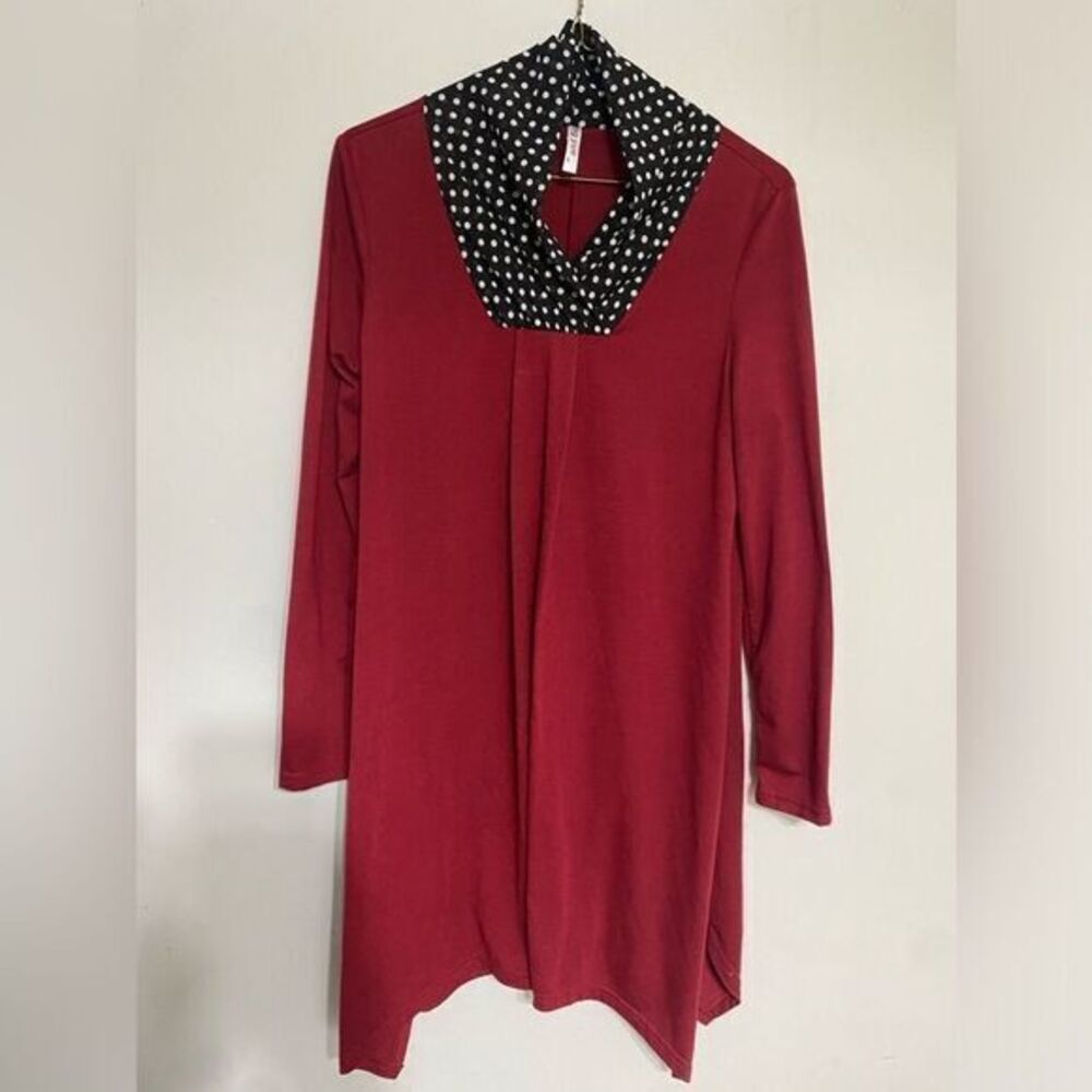 Women’s Maroon And polkadot‎ Dress Size Medium
